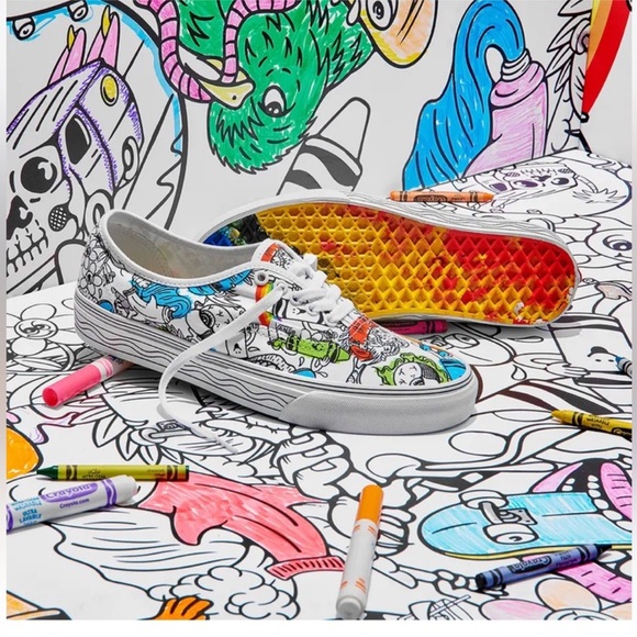 BRAND NEW KIDS CRAYOLA VANS SIZE 11 - Picture 1 of 3